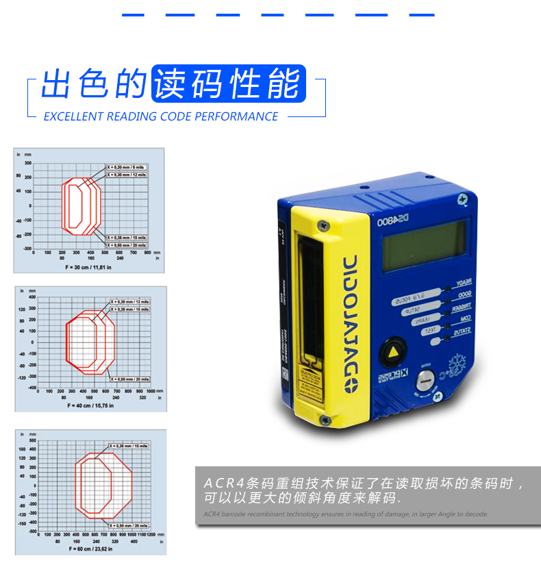 Datalogic DS4800条码阅读器具有出色的读码性能